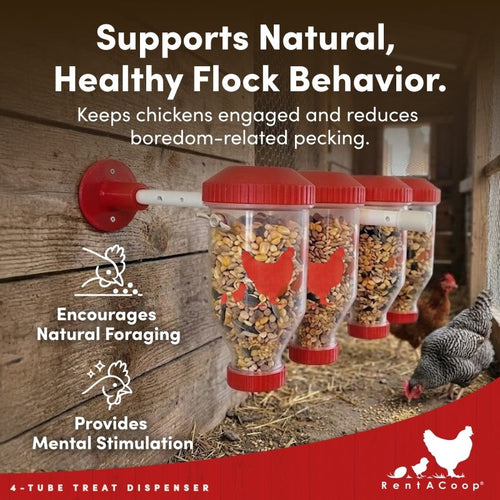 RentACoop Large, Height Adjustable Chicken Treat Dispenser