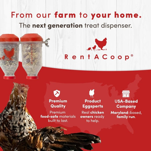 RentACoop Large, Height Adjustable Chicken Treat Dispenser