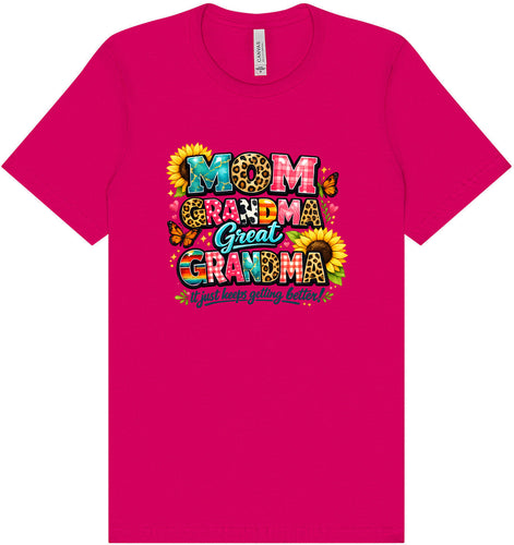 Mom, Grandma, Great Grandma Adult Bella Canvas Shirt