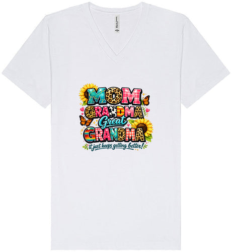 Mom, Grandma, Great Grandma Unisex V-Neck Shirt