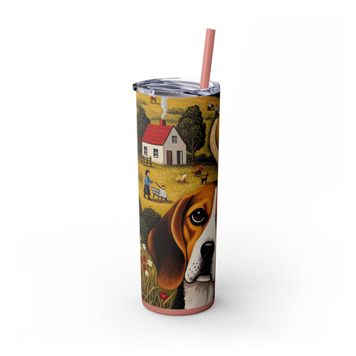 Skinny Tumbler with Straw – 20 oz Stainless Steel Cup