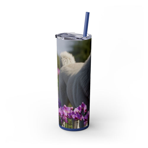 Skinny Tumbler with Straw – 20 oz Stainless Steel Cup