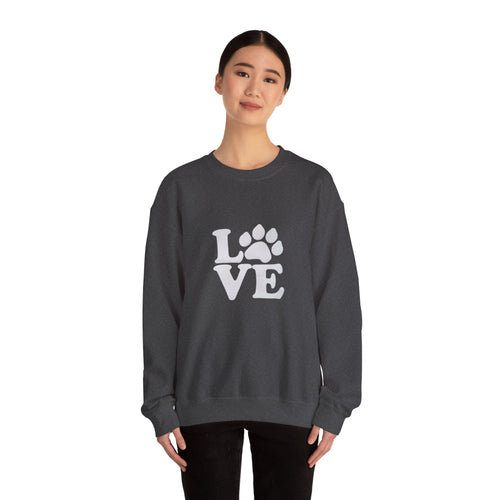 Love Paw Print Sweatshirt Sizes Small - 4XL (8 colors)