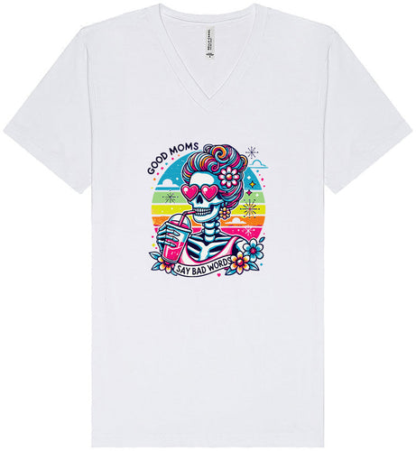 Good Moms Say Bad Words Unisex V-Neck Shirt