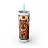 Skinny Tumbler with Straw – 20 oz Stainless Steel Cup