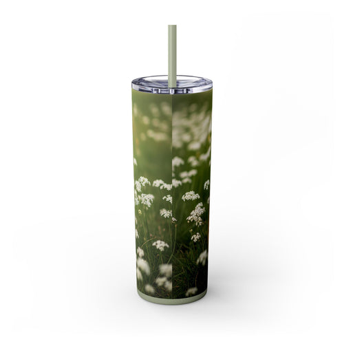 Skinny Tumbler with Straw – 20 oz Stainless Steel Cup