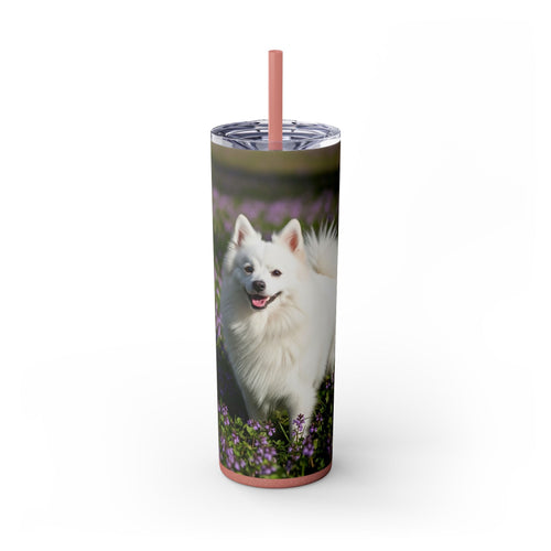 Skinny Tumbler with Straw – 20 oz Stainless Steel Cup