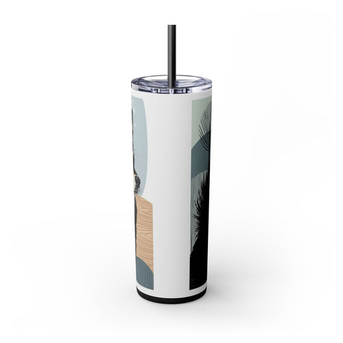 Skinny Tumbler with Straw – 20 oz Stainless Steel Cup