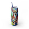 Skinny Tumbler with Straw – 20 oz Stainless Steel Cup