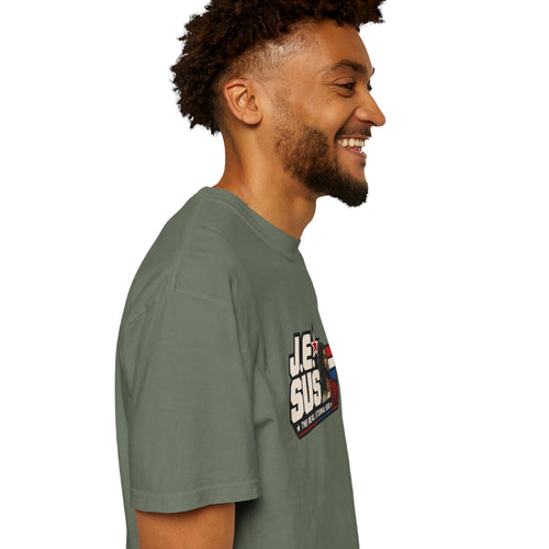 Jesus Retro Graphic T-Shirt — “J.E.SUS The  Real Eternal Hero” Christian Vintage Tee