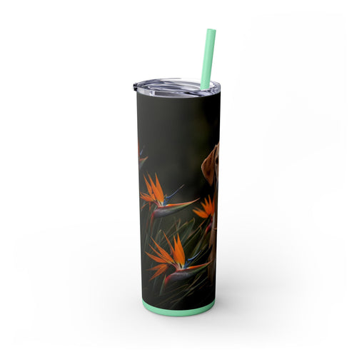 Skinny Tumbler with Straw – 20 oz Stainless Steel Cup