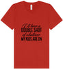Double Shot of What My Kids Are On Unisex V-Neck Shirt