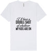 Double Shot of What My Kids Are On Unisex V-Neck Shirt