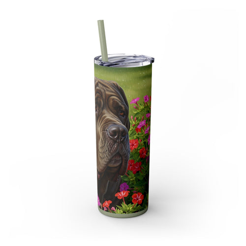 Skinny Tumbler with Straw – 20 oz Stainless Steel Cup