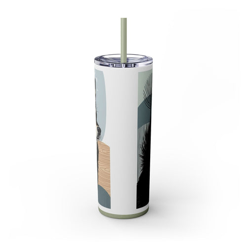 Skinny Tumbler with Straw – 20 oz Stainless Steel Cup