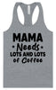Mama Needs Lots of Coffee Women's Racerback Tank