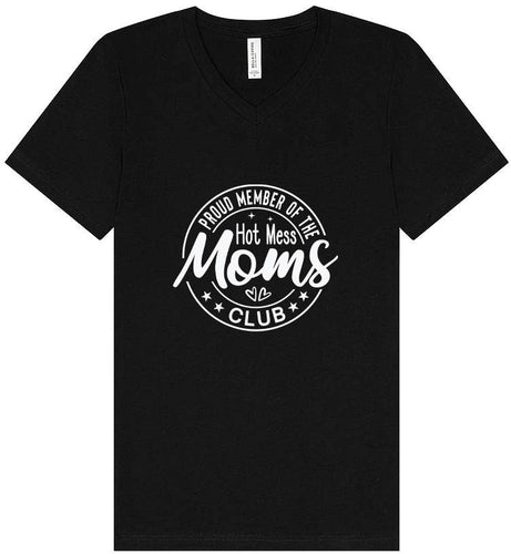 Hot Mess Moms Club Unisex V-Neck Shirt