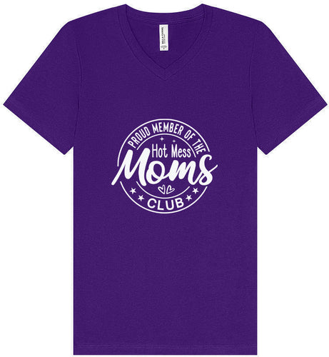 Hot Mess Moms Club Unisex V-Neck Shirt