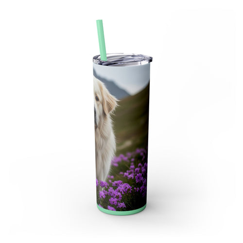 Skinny Tumbler with Straw – 20 oz Stainless Steel Cup