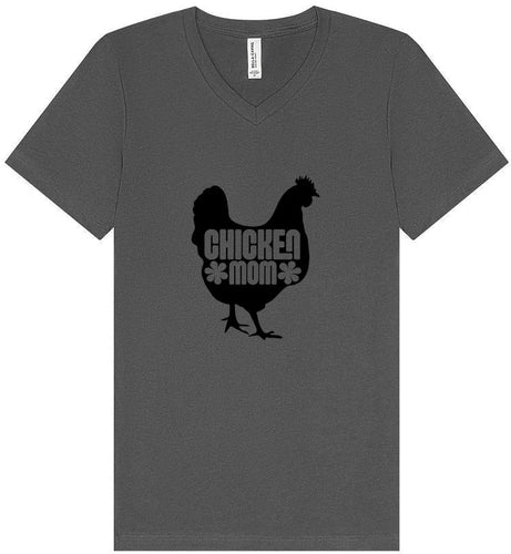 Chicken Mom Unisex V-Neck Shirt