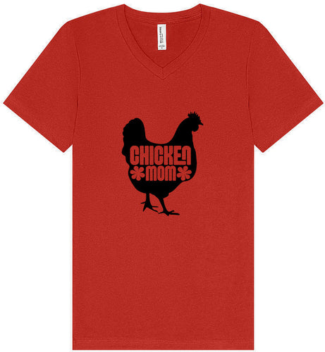 Chicken Mom Unisex V-Neck Shirt