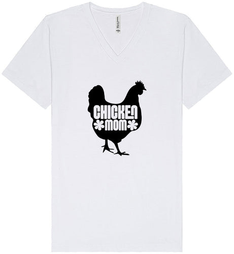 Chicken Mom Unisex V-Neck Shirt