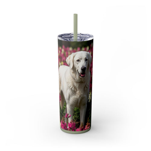 Skinny Tumbler with Straw – 20 oz Stainless Steel Cup