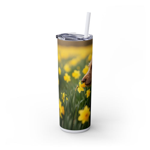 Skinny Tumbler with Straw – 20 oz Stainless Steel Cup