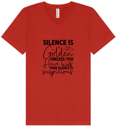 Silence is Suspicious Unisex V-Neck Shirt