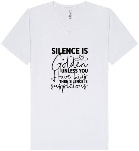 Silence is Suspicious Unisex V-Neck Shirt
