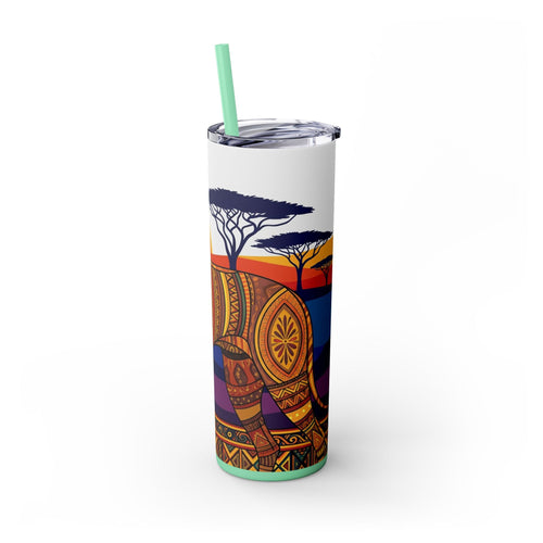 Skinny Tumbler with Straw – 20 oz Stainless Steel Cup