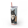 Skinny Tumbler with Straw – 20 oz Stainless Steel Cup
