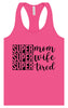 Super Mom, Super Wife, Super Tired Women's Racerback Tank