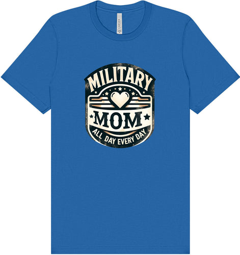 Proud Military Mom Adult Bella Canvas Shirt