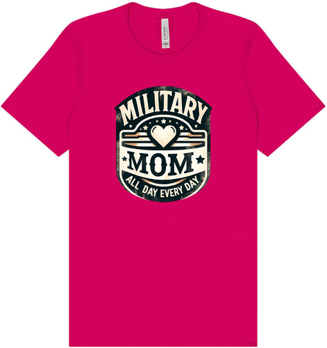 Proud Military Mom Adult Bella Canvas Shirt