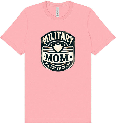 Proud Military Mom Adult Bella Canvas Shirt