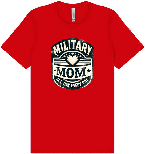 Proud Military Mom Adult Bella Canvas Shirt