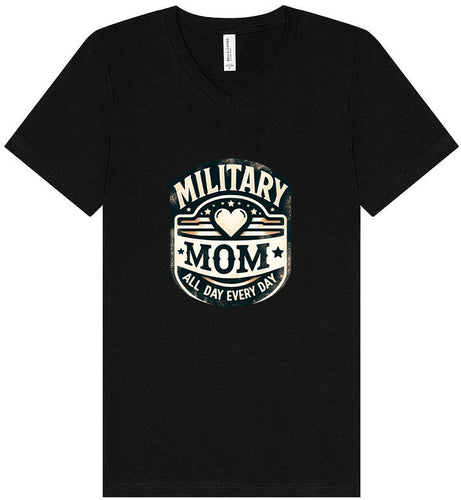 Proud Military Mom Unisex V-Neck Shirt