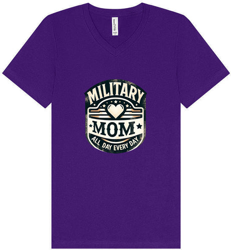 Proud Military Mom Unisex V-Neck Shirt