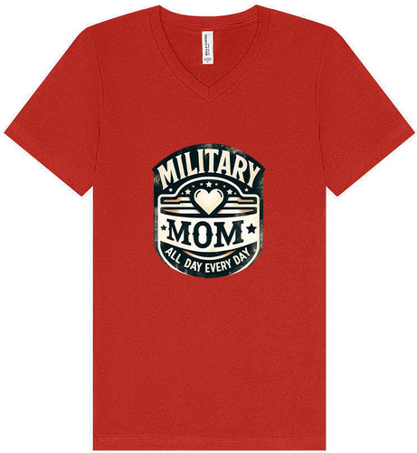 Proud Military Mom Unisex V-Neck Shirt