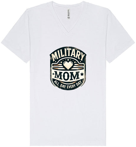 Proud Military Mom Unisex V-Neck Shirt