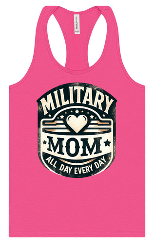 Proud Military Mom Women's Racerback Tank