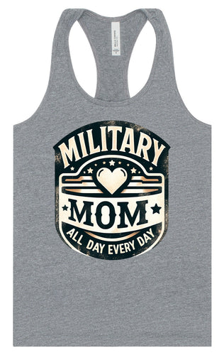 Proud Military Mom Women's Racerback Tank