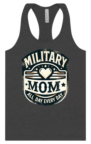 Proud Military Mom Women's Racerback Tank
