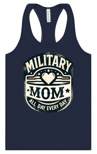Proud Military Mom Women's Racerback Tank