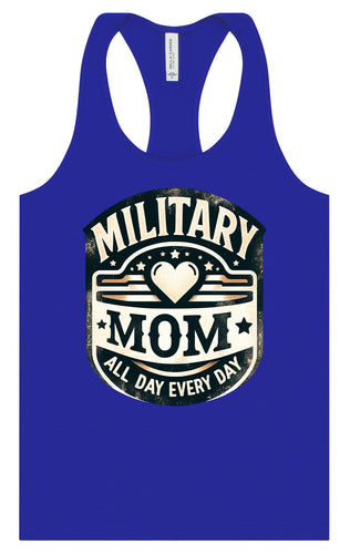 Proud Military Mom Women's Racerback Tank