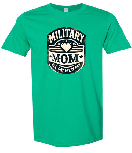 Proud Military Mom Adult Gildan Soft Shirt