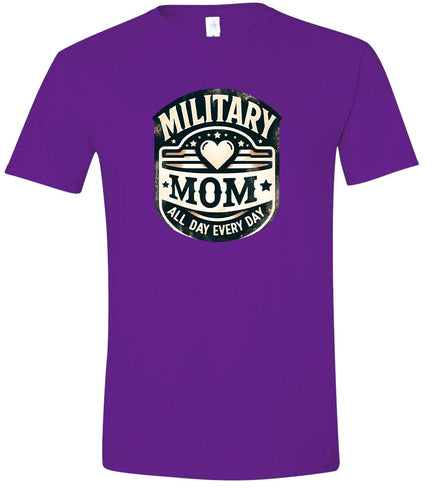 Proud Military Mom Adult Gildan Soft Shirt