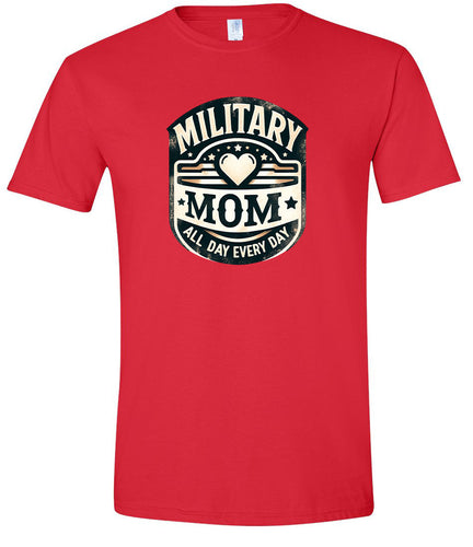 Proud Military Mom Adult Gildan Soft Shirt