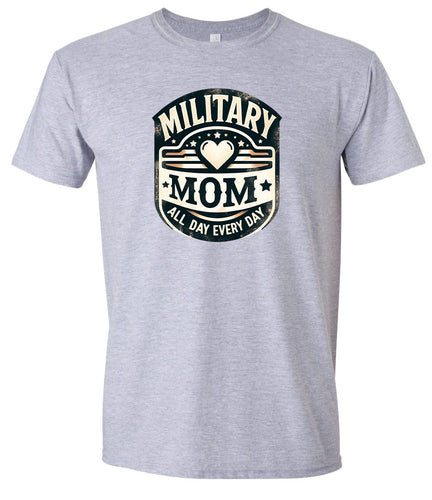 Proud Military Mom Adult Gildan Soft Shirt